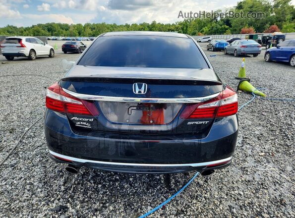 1HGCR2F53HA159880 2017 HONDA ACCORD Черный Вид сзади