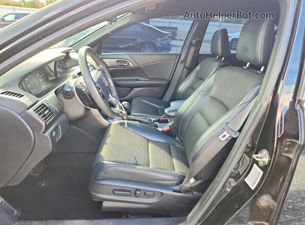1HGCR2F53HA159880 2017 HONDA ACCORD Черный Вид салона спереди