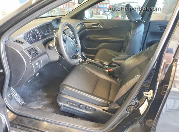 1HGCR2F53HA250664 2017 HONDA ACCORD Black Вид салону спереду