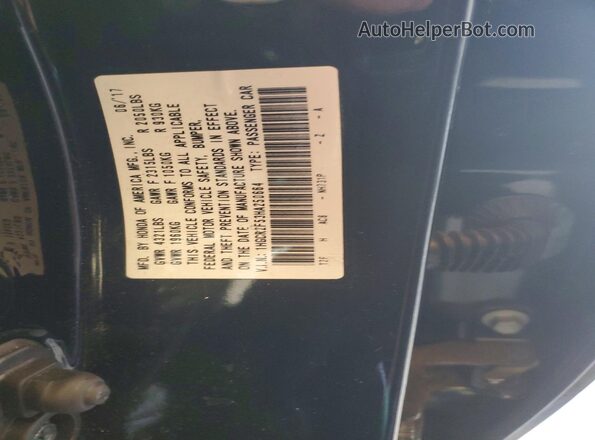 1HGCR2F53HA250664 2017 HONDA ACCORD Black Вид підкапотного простору