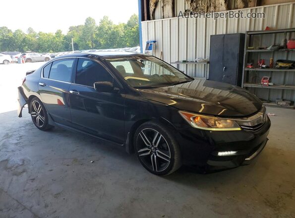 1HGCR2F53HA250664 2017 HONDA ACCORD Black Передня права чверть