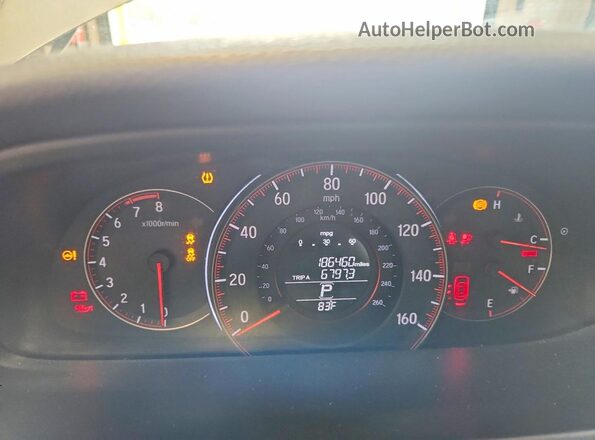 1HGCR2F53HA301581 2017 HONDA ACCORD Silver ხელსაწყოთა პანელის ხედი