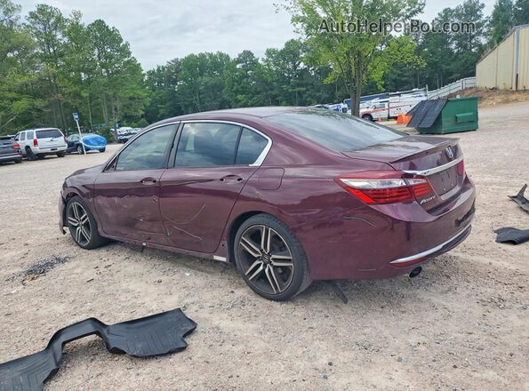 1HGCR2F53HA307283 2017 HONDA ACCORD Burgundy Tył lewy