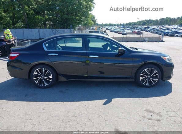 1HGCR2F54GA215839 2016 HONDA ACCORD Black Вид задньої частини салону