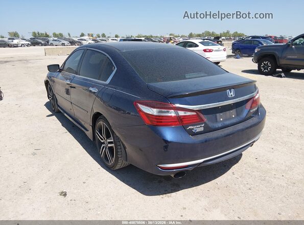 1HGCR2F54GA231023 2016 HONDA ACCORD Navy Trasero izquierdo