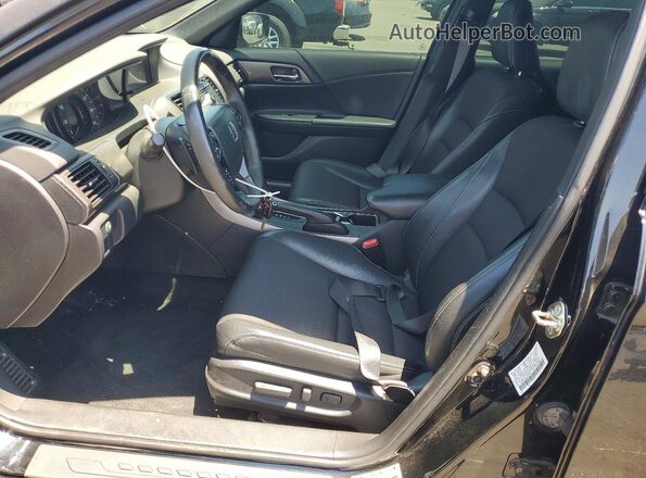 1HGCR2F54HA055463 2017 HONDA ACCORD Black წინა სალონის ხედი