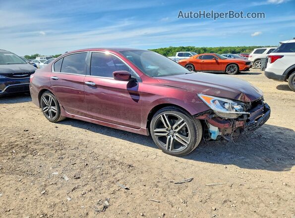 1HGCR2F54HA083635 2017 HONDA ACCORD Бордовый Передняя правая четверть