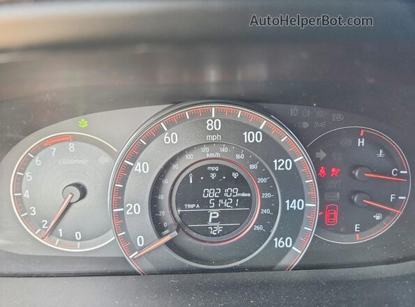 1HGCR2F54HA083635 2017 HONDA ACCORD Бордовый Вид щитка приборов