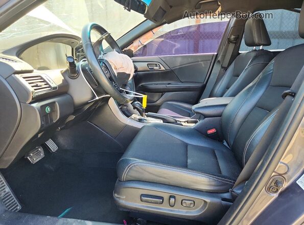 1HGCR2F54HA255243 2017 HONDA ACCORD Gray წინა სალონის ხედი