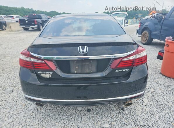 1HGCR2F54HA303663 2017 HONDA ACCORD Черный Вид сзади