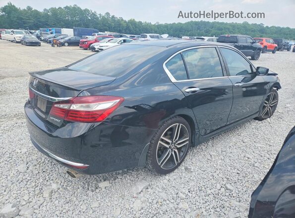 1HGCR2F54HA303663 2017 HONDA ACCORD Черный Задняя правая четверть