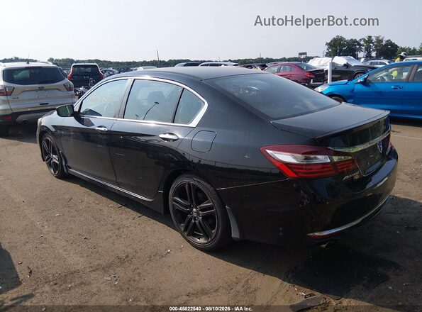 1HGCR2F55GA077793 2016 HONDA ACCORD Black Задня ліва чверть
