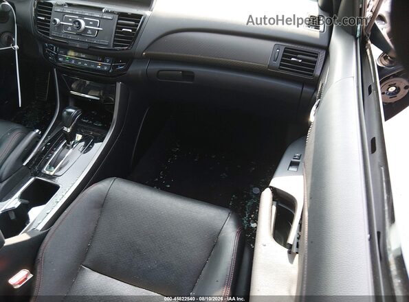 1HGCR2F55GA077793 2016 HONDA ACCORD Black Вид салону спереду