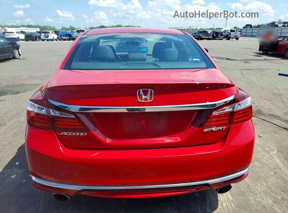 1HGCR2F55GA096893 2016 HONDA ACCORD Красный Вид сзади
