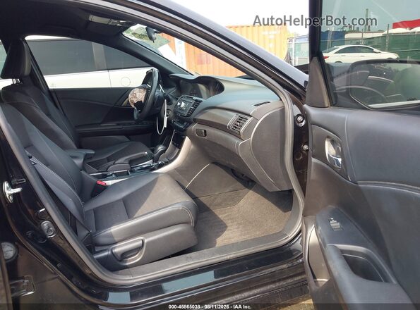 1HGCR2F55GA173035 2016 HONDA ACCORD Black Вид салону спереду