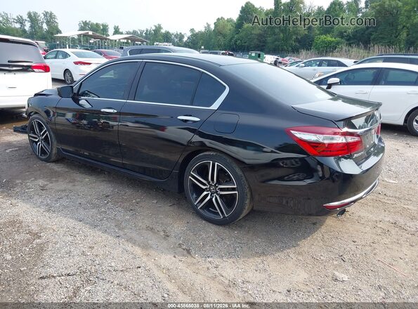 1HGCR2F55GA173035 2016 HONDA ACCORD Black Задня ліва чверть