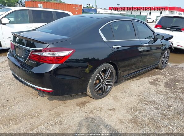1HGCR2F55GA173035 2016 HONDA ACCORD Black Задня права чверть
