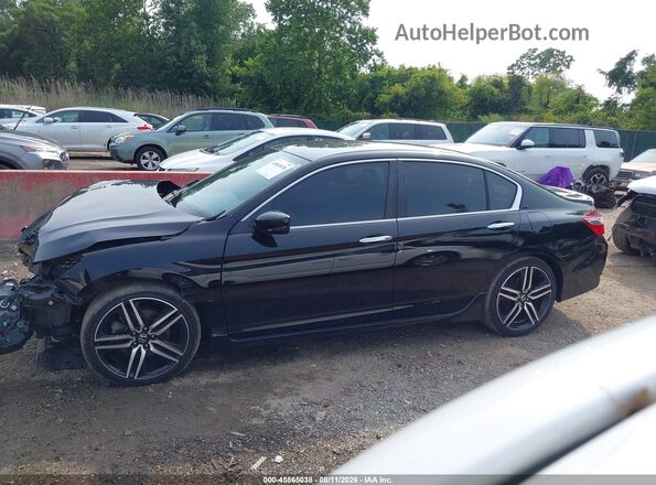 1HGCR2F55GA173035 2016 HONDA ACCORD Black Панорамний вид салону 360°