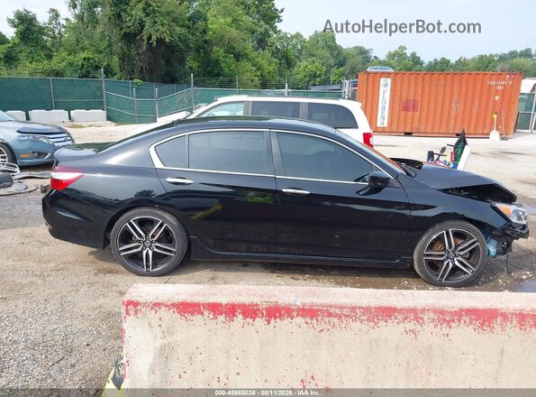 1HGCR2F55GA173035 2016 HONDA ACCORD Black Вид задньої частини салону