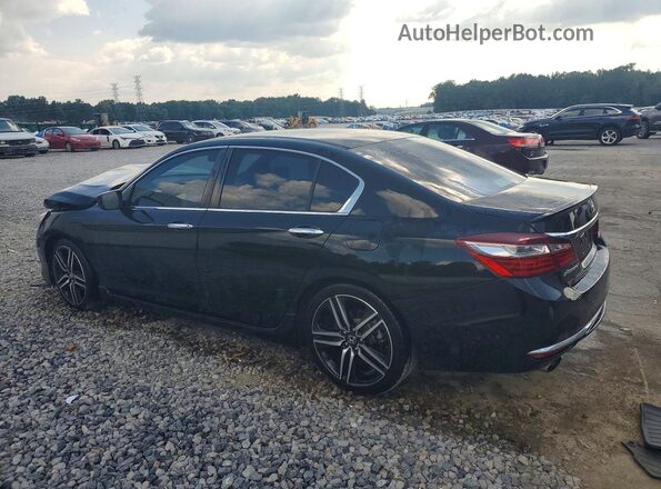 1HGCR2F55GA191891 2016 HONDA ACCORD Black Trasero izquierdo