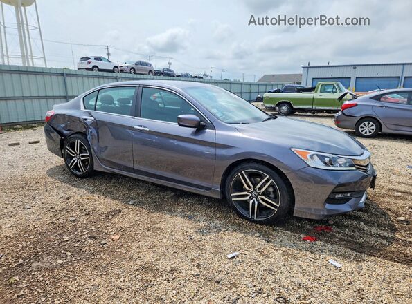1HGCR2F55HA114908 2017 HONDA ACCORD Gray Przód prawy