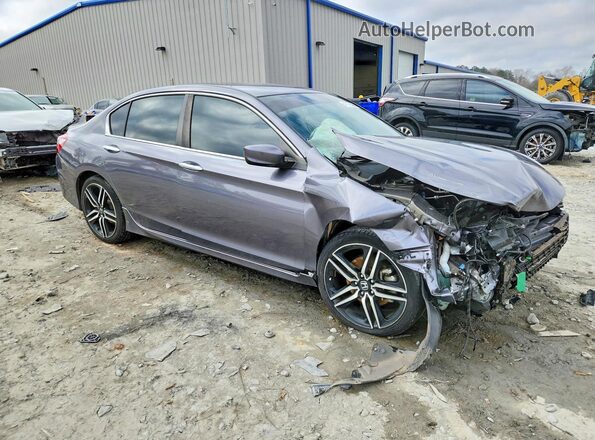 1HGCR2F55HA160125 2017 HONDA ACCORD Gray Delantero derecho
