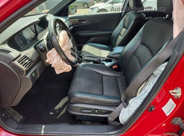 1HGCR2F55HA224907 2017 HONDA ACCORD Red წინა სალონის ხედი