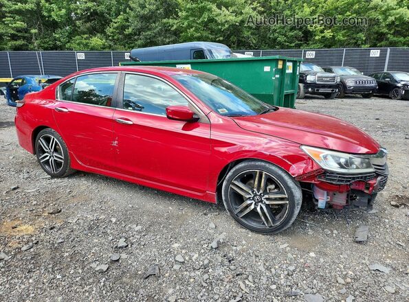 1HGCR2F55HA224907 2017 HONDA ACCORD Red წინა მარჯვენა