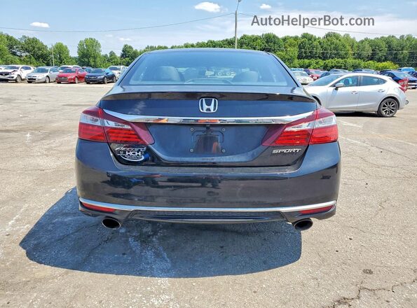 1HGCR2F55HA246972 2017 HONDA ACCORD Black Widok z tyłu