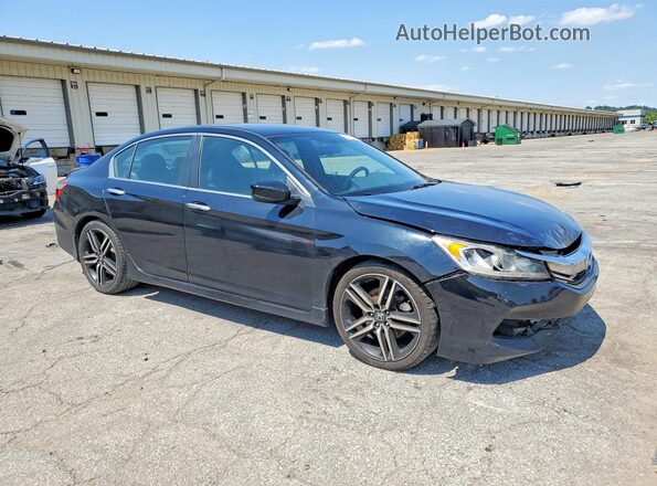 1HGCR2F55HA246972 2017 HONDA ACCORD Black Przód prawy