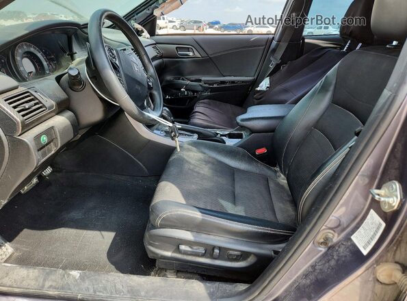 1HGCR2F56GA024150 2016 HONDA ACCORD Gray Вид салону спереду