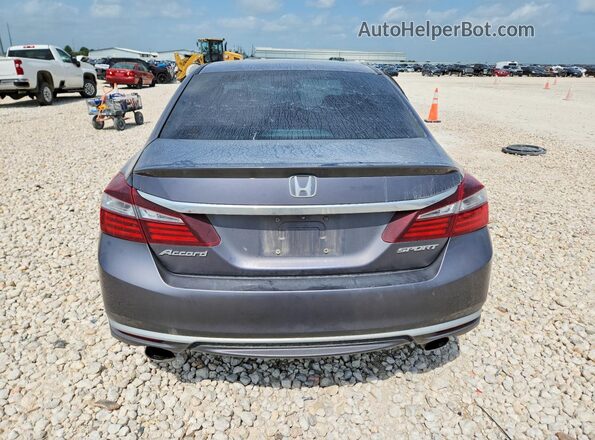 1HGCR2F56GA024150 2016 HONDA ACCORD Gray Вид ззаду