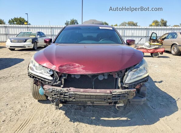 1HGCR2F56GA027162 2016 HONDA ACCORD Бордовый Вид спереди