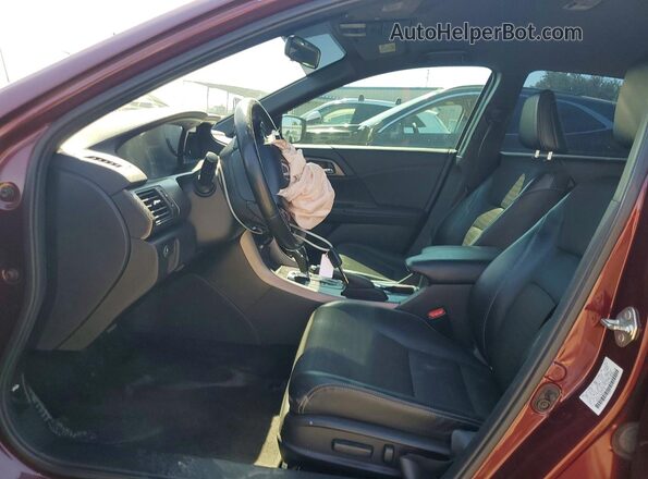 1HGCR2F56GA027162 2016 HONDA ACCORD Бордовый Вид салона спереди