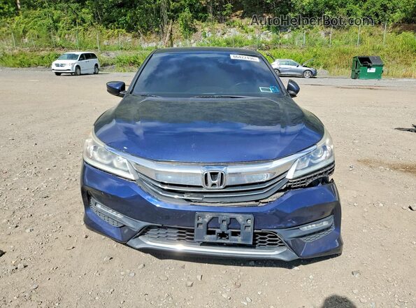 1HGCR2F56GA037240 2016 HONDA ACCORD Blue Вид задніх сидінь