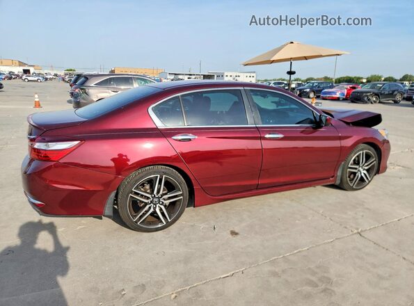 1HGCR2F56GA042745 2016 HONDA ACCORD Maroon უკანა მარჯვენა