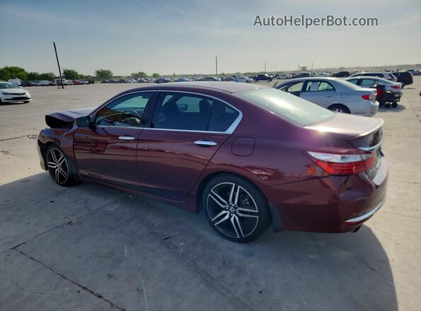 1HGCR2F56GA042745 2016 HONDA ACCORD Maroon უკანა მარცხენა