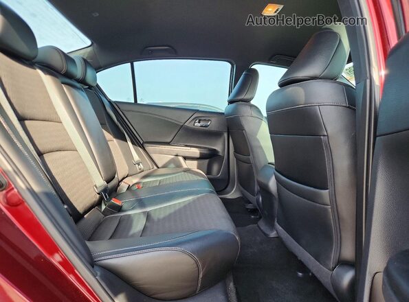 1HGCR2F56GA042745 2016 HONDA ACCORD Maroon უკანა სავარძლების ხედი