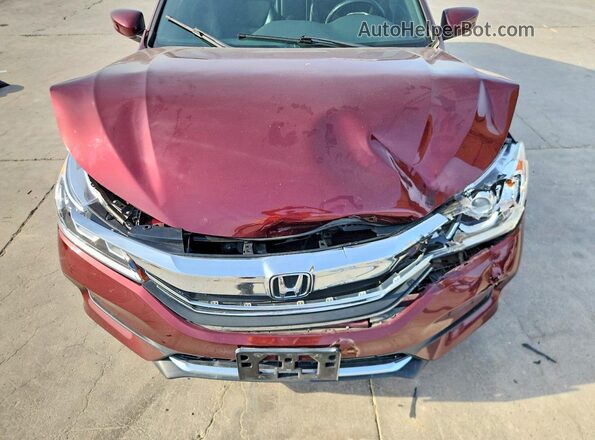 1HGCR2F56GA042745 2016 HONDA ACCORD Maroon უკანა სალონის ხედი