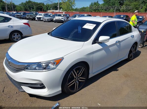 1HGCR2F56GA084168 2016 HONDA ACCORD Белый Вид спереди