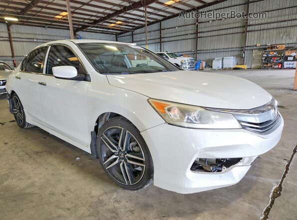 1HGCR2F56GA148886 2016 HONDA ACCORD Белый Передняя правая четверть