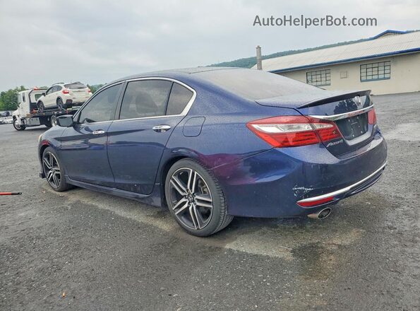 1HGCR2F56GA152226 2016 HONDA ACCORD Blue Trasero izquierdo