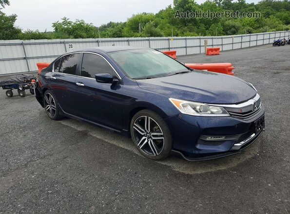 1HGCR2F56GA152226 2016 HONDA ACCORD Blue Delantero derecho