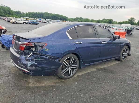 1HGCR2F56GA152226 2016 HONDA ACCORD Blue Trasero derecho