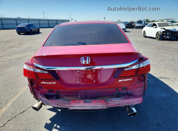 1HGCR2F56HA296991 2017 HONDA ACCORD Красный Вид сзади