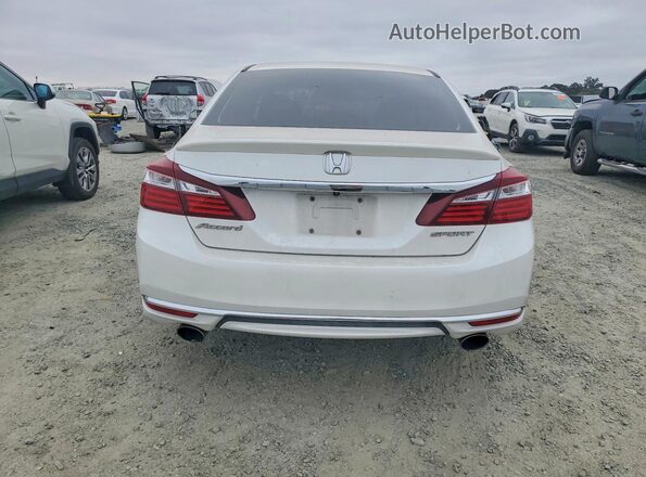 1HGCR2F57GA060588 2016 HONDA ACCORD Белый Вид сзади