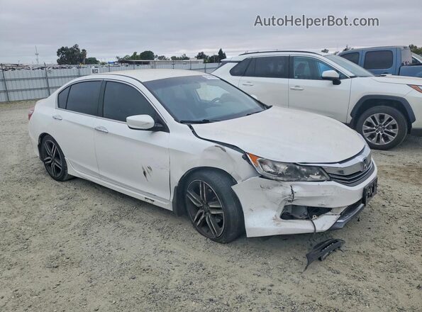 1HGCR2F57GA060588 2016 HONDA ACCORD Белый Передняя правая четверть