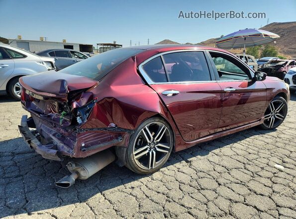 1HGCR2F57GA156771 2016 HONDA ACCORD Maroon Задня права чверть