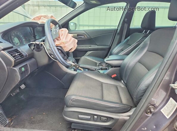 1HGCR2F57HA297681 2017 HONDA ACCORD Серый Вид салона спереди