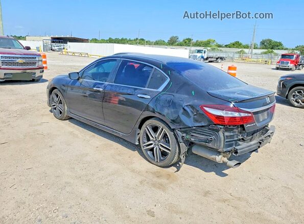 1HGCR2F58GA015482 2016 HONDA ACCORD Black Հետևի ձախ